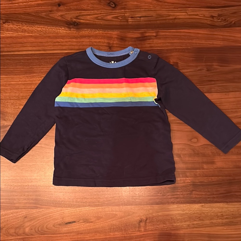 Primary Navy Rainbow Stripe Shirt